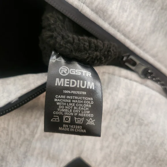 Stylish Black and Gray Zip-Up Sweater - Picture 5 of 6